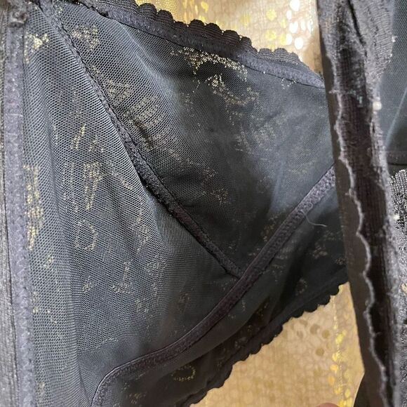 Free People Galloon Black Lace Racerback Bralette, Small - Picture 5 of 6